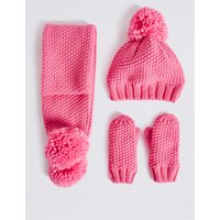 Kids’ Hat, Scarf And Mittens Set