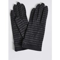 M&S Collection Houndstooth Gloves With Cuff