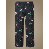 M&S Collection Printed Cropped Pyjama Bottoms