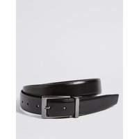M&S Collection Coated Leather Buckle Reversible Belt