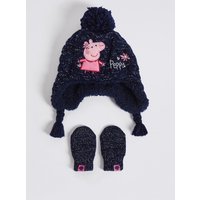 Kids' Peppa Pig Hat & Mittens Set