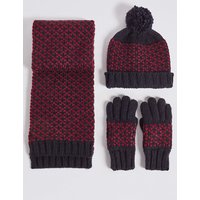 Kids' Hat & Scarf With Gloves Set