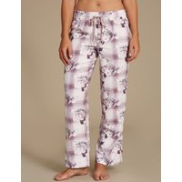 M&S Collection Cotton Blend Floral Print Long Pyjama Bottoms