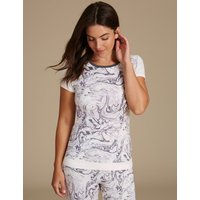 M&S Collection Printed Short Sleeve Top