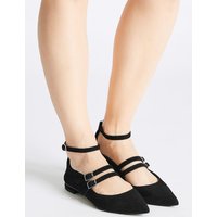 M&S Collection Leather Strap Pump Shoes