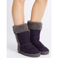 M&S Collection Fur Slipper Boots