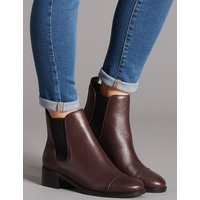 Autograph Leather Block Heel Chelsea Ankle Boots