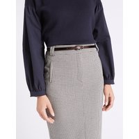 M&S Collection 2 Pack Faux Leather Hip Belts