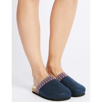 M&S Collection Felt Clog Mule Slippers