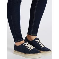 Footglove Wide Fit Suede Trainers