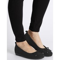Footglove Wide Fit Leather Ballerina Shoes