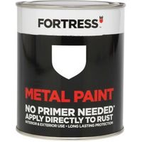 Fortress White Satin Metal Paint 750 Ml