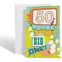 Age 50 Bowling Birthday Card