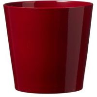 Dallas Glazed Red Gloss Plant Pot (H)13cm (Dia)14cm
