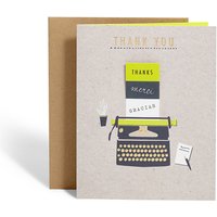Typewriter Thank You Card