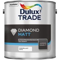 Dulux Trade Diamond Pure Brilliant White Smooth Matt Emulsion Paint 2.5L