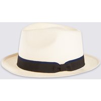 M&S Collection Tipped Band Trilby Hat