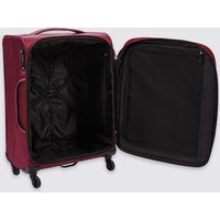 M&S Collection Medium 4 Wheel Lightweight Soft Suitcase With Security Zip