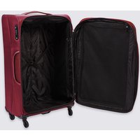 M&S Collection Large 4 Wheel Lightweight Soft Suitcase With Security Zip