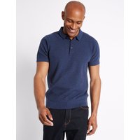 M&S Collection Big & Tall Pure Cotton Textured Polo Shirt