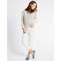 M&S Collection Flared Mid Rise Cropped Jeans
