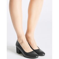 Footglove Leather Crepe Effect Court Shoes