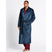 M&S Collection Long Line Fleece Dressing Gown With Belt