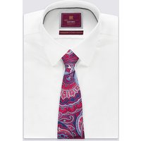 M&S Collection Luxury Pure Silk Paisley Print Tie