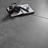 Grey Cement Inspired Design Porcelain Floor Tile Pack Of 5 (L)450mm (W)450mm - 5052931804214