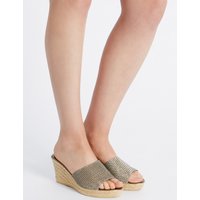 M&S Collection Wedge Heel Glitter Sandals