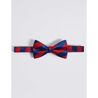 M&S Collection Pure Silk Striped Bow Tie