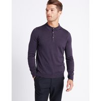 M&S Collection Merino Wool Blend Polo Shirt
