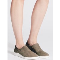 M&S Collection Leather Flex Slip-on Trainers