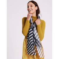 M&S Collection Spliced Stripe Scarf