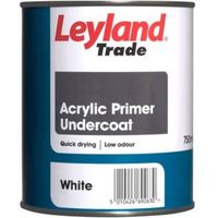 Leyland Trade White Matt Primer & Undercoat 750ml Tin