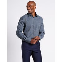 M&S Collection Luxury Linen Blend Tailored Fit Shirt