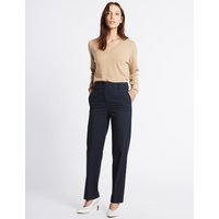 M&S Collection Pinstripe Straight Leg Trousers