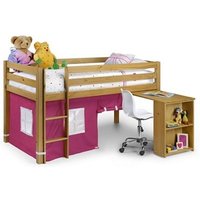 Julian Bowen Wendy Sleeeper (With Curtains) Pink 3' Single Natural Cabin Bed