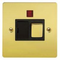 Holder 13A Single Polished Brass Fused Spur Switch With Neon