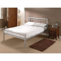 Snuggle Beds Buckingham Silver 4' Small Double Silver Slatted Bedstead Metal Bed