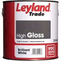 Leyland Trade Interior & Exterior Brilliant White Gloss Wood & Metal Paint 2.5L