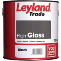 Leyland Trade Interior & Exterior Black Gloss Wood & Metal Paint 2.5L
