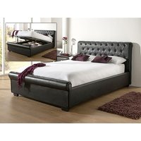 Snuggle Beds Eleanor - Black 4' 6" Double Black Ottoman Bed