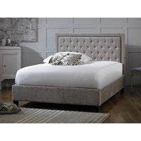Limelight Rhea Mink 5' King Size Mink Velvet Slatted Bedstead Fabric Bed