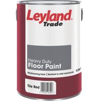 Leyland Trade Heavy Duty Tile Red Satin Floor Paint5L
