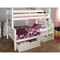 Limelight Pavo With Drawers (High Sleeper Triple Sleeper) 3' Single White Triple Sleeper With Drawers Bunk Bed