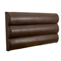 New Design Marta Brown Faux Leather 6' Super King Brown Faux Leather Leather Headboard