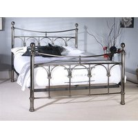Limelight Gamma 4' 6" Double Antique Nickel Metal Bed