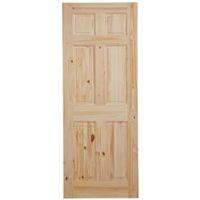6 Panel Knotty Pine Internal Unglazed Door (H)2040mm (W)726mm