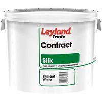 Leyland Trade Contract Brilliant White Silk Emulsion Paint 10L
